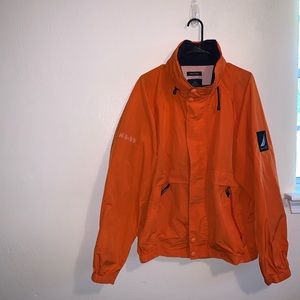 Nautica NS-83 Orange Sailing Spellout Jacket